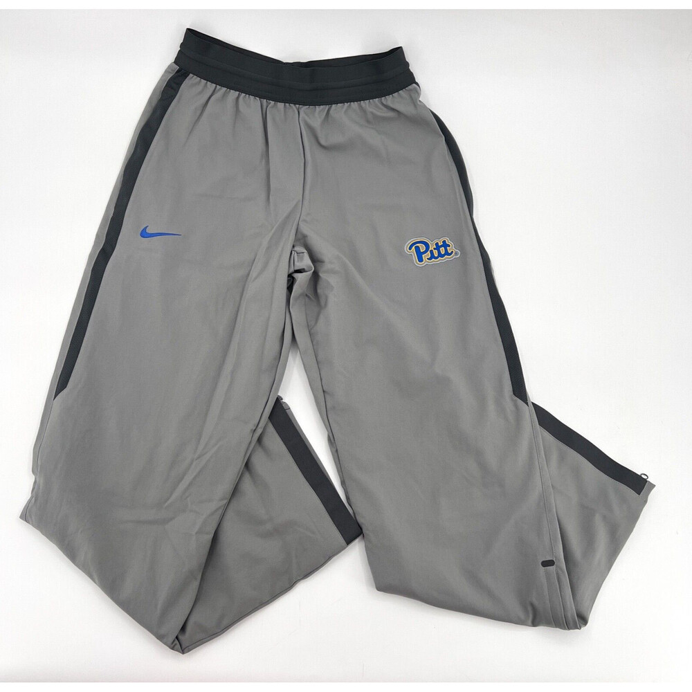 Pittsburg Panthers Pants Mens Small Gray Nike DRI-FIT NCAA Football Lined PUllon